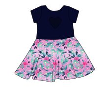 Load image into Gallery viewer, Cupcake Greenery Molly Heart Back Twirly Dress