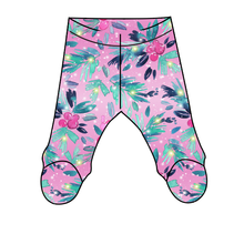 Load image into Gallery viewer, Cupcake Greenery Newborn Footed Pants