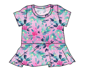 Cupcake Greenery Peplum Top