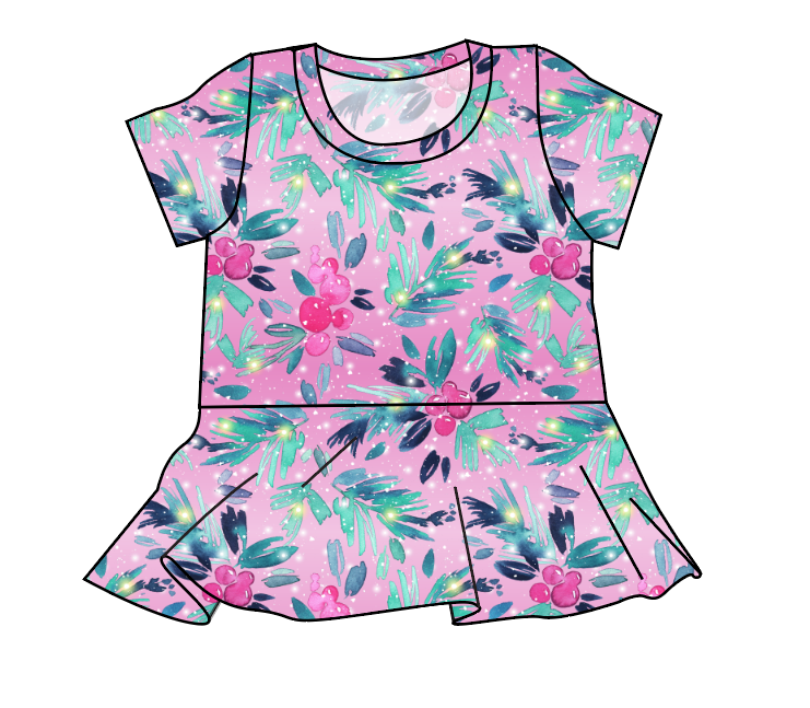 Cupcake Greenery Peplum Top