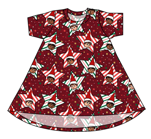 Elf Stars Basic T-Shirt Dress