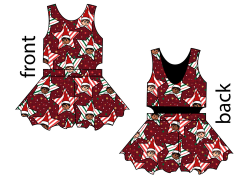 Elf Stars Kids Playsuit