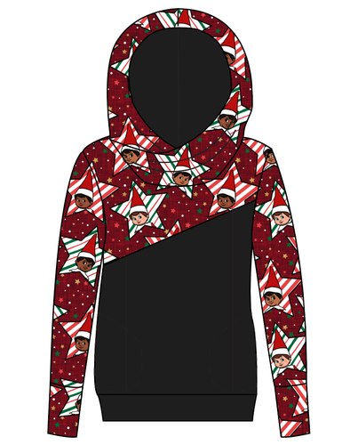 Elf Stars Ladies Hoodie