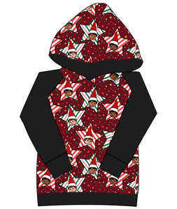 Elf Stars Ladies Hoodie