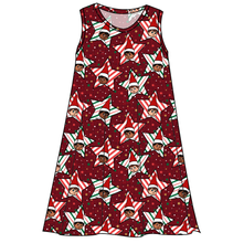 Load image into Gallery viewer, Elf Stars Ladies' Swing Dress