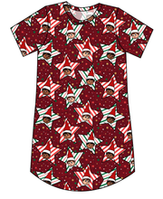 Load image into Gallery viewer, Elf Stars Ladies' T-Shirt Dress