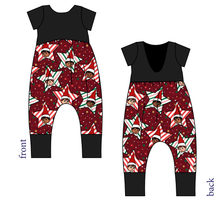 Load image into Gallery viewer, Elf Stars Low Back Romper and Bubble Romper