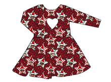 Load image into Gallery viewer, Elf Stars Molly Heart Back Twirly Dress