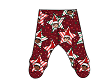 Load image into Gallery viewer, Elf Stars Newborn Footed Pants