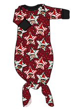 Load image into Gallery viewer, Elf Stars Newborn Knotted Gown