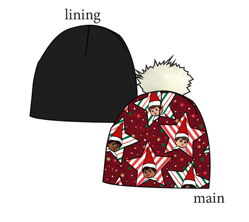 Elf Stars Slouchy Beanie (Reversible!)