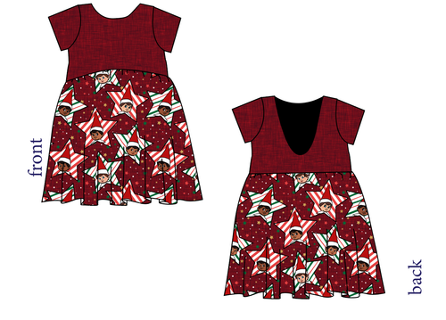 Elf Stars Low Back Dress