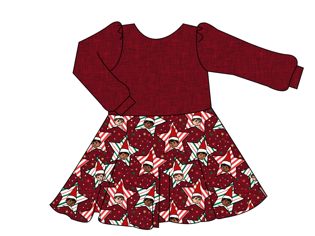 Elf Stars Prairie Dress