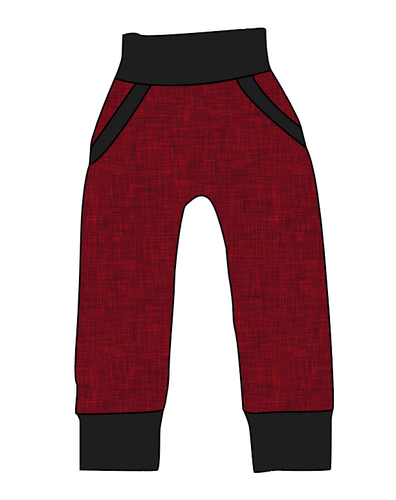 Crimson Linen Beanpole Pants And Shorts