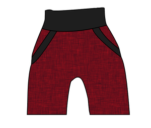 Crimson Linen Beanpole Pants And Shorts