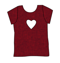 Load image into Gallery viewer, Crimson Linen Cambria Heart Back Tee