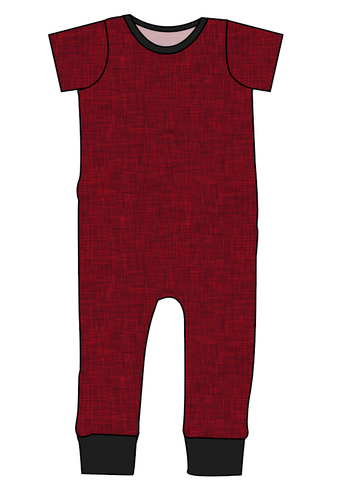 Crimson Linen Emmett Pants And Shorts T-Shirt Romper