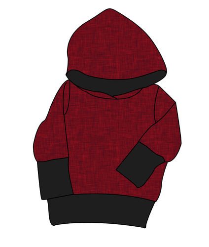 Crimson Linen Grow With Me Hoodie (or Crewneck)