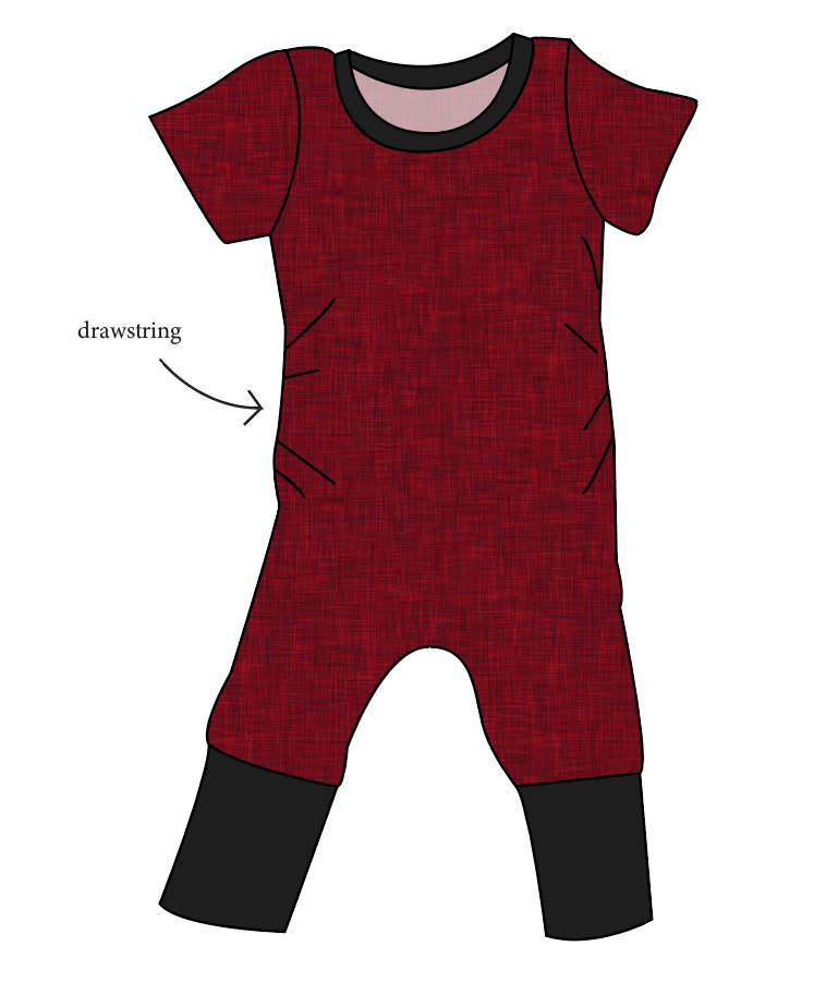 Crimson Linen Grow With Me Pants And Shorts Romper