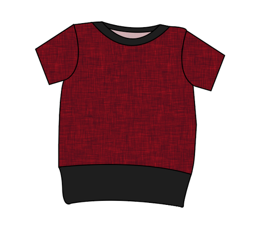 Crimson Linen Grow With Me Tee