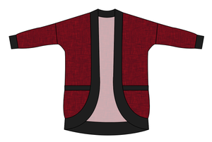 Crimson Linen Ladies' Cocoon Cardigan