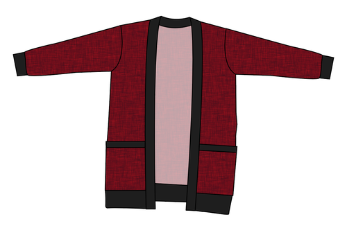 Crimson Linen Ladies' Grandpa Cardigan