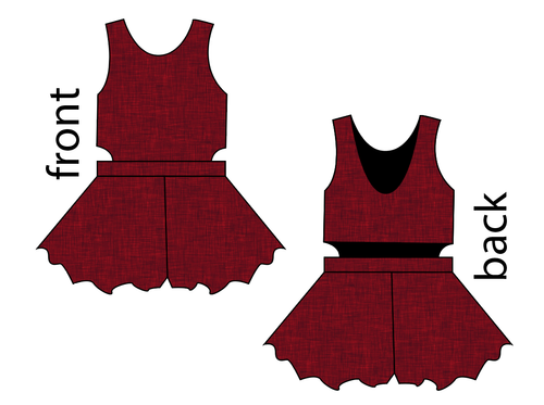 Crimson Linen Kids Playsuit