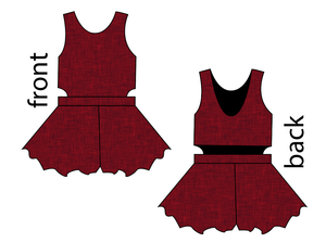 Crimson Linen Kids Playsuit