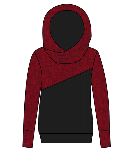 Crimson Linen Ladies Hoodie