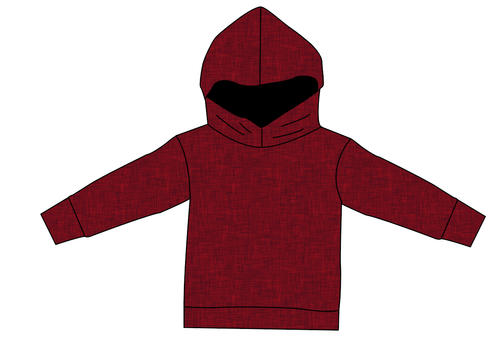 Crimson Linen Ladies Oversized Hoodie