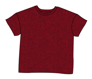 Crimson Linen Ladies' Oversized Tee