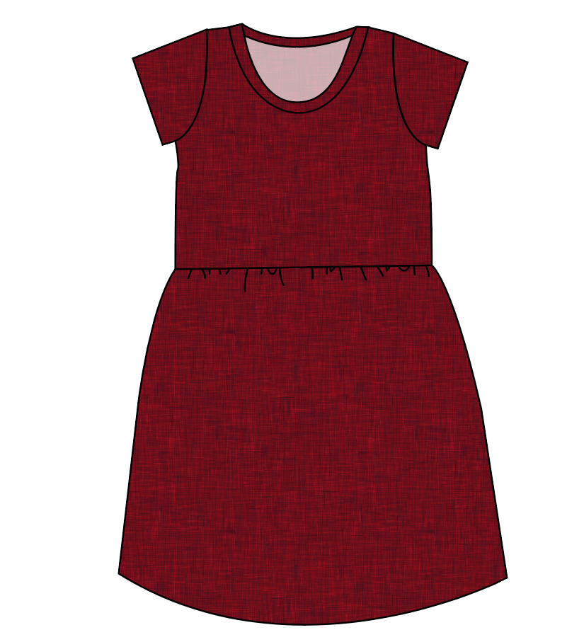 Crimson Linen Ladies' Play Dress