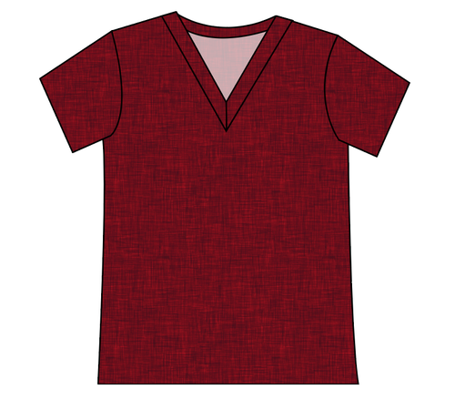 Crimson Linen Ladies' Slouchy V-Neck Tee