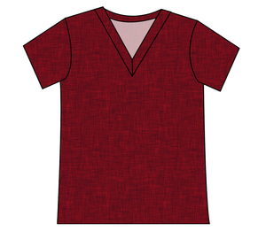 Crimson Linen Ladies' Slouchy V-Neck Tee