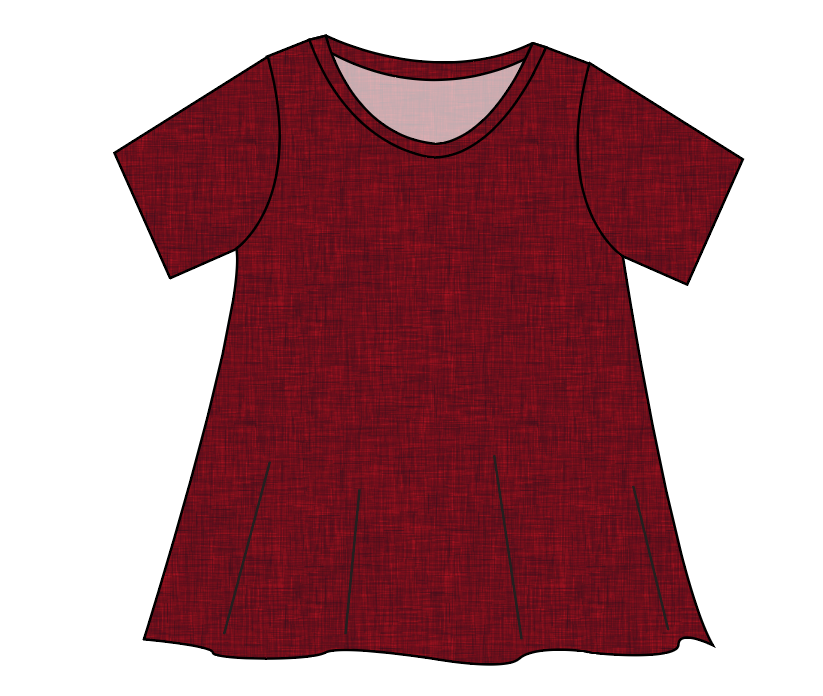 Crimson Linen Ladies' Swing Tee