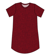 Load image into Gallery viewer, Crimson Linen Ladies&#39; T-Shirt Dress