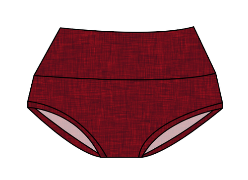 Crimson Linen Ladies' Underwear