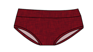 Crimson Linen Ladies' Underwear
