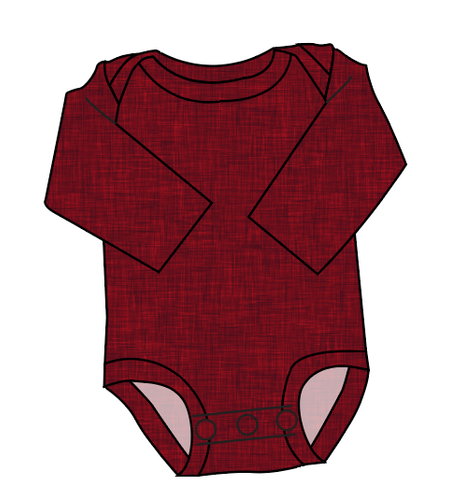 Crimson Linen Lap Neck Bodysuit