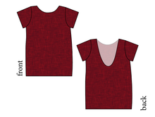 Load image into Gallery viewer, Crimson Linen Low Back Ballerina Tee