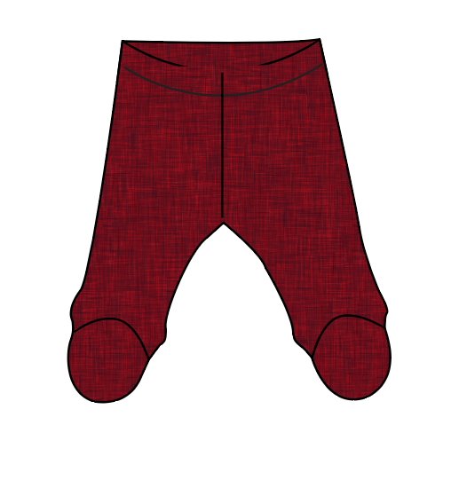 Crimson Linen Newborn Footed Pants