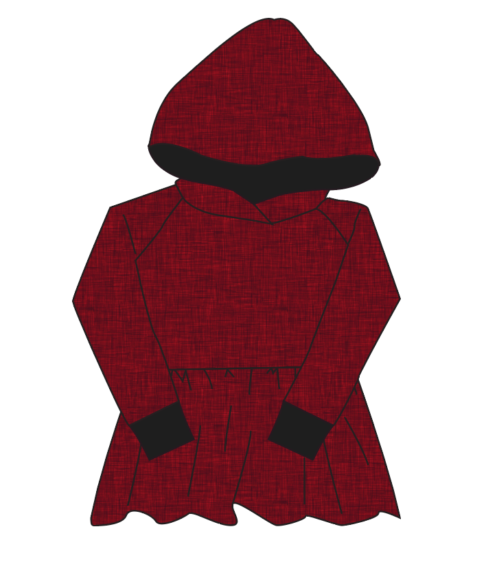 Crimson Linen Peplum Hoodie (or Crewneck)