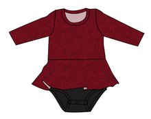 Load image into Gallery viewer, Crimson Linen Peplum Top