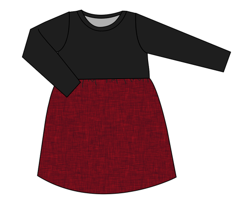 Crimson Linen Play Dress
