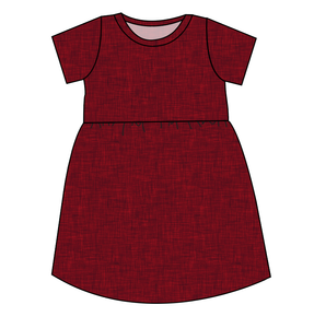Crimson Linen Play Dress