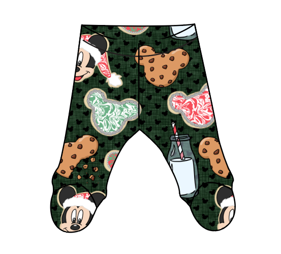 Milk and Mickeys Newborn Footed Pants