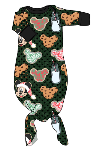 Milk and Mickeys Newborn Knotted Gown
