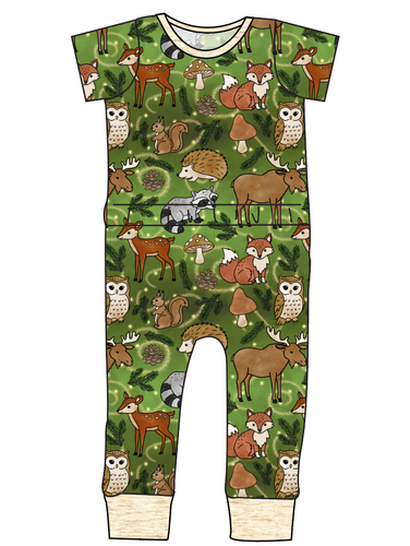 Winter Woodland Bennett Pants and Shorts Length T-Shirt Romper