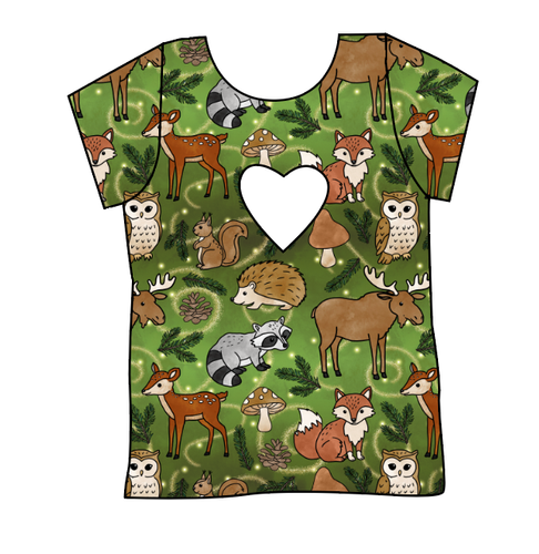 Winter Woodland Cambria Heart Back Tee