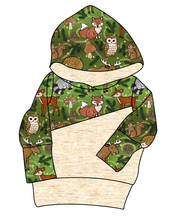 Load image into Gallery viewer, Winter Woodland Grow With Me Hoodie (or Crewneck)